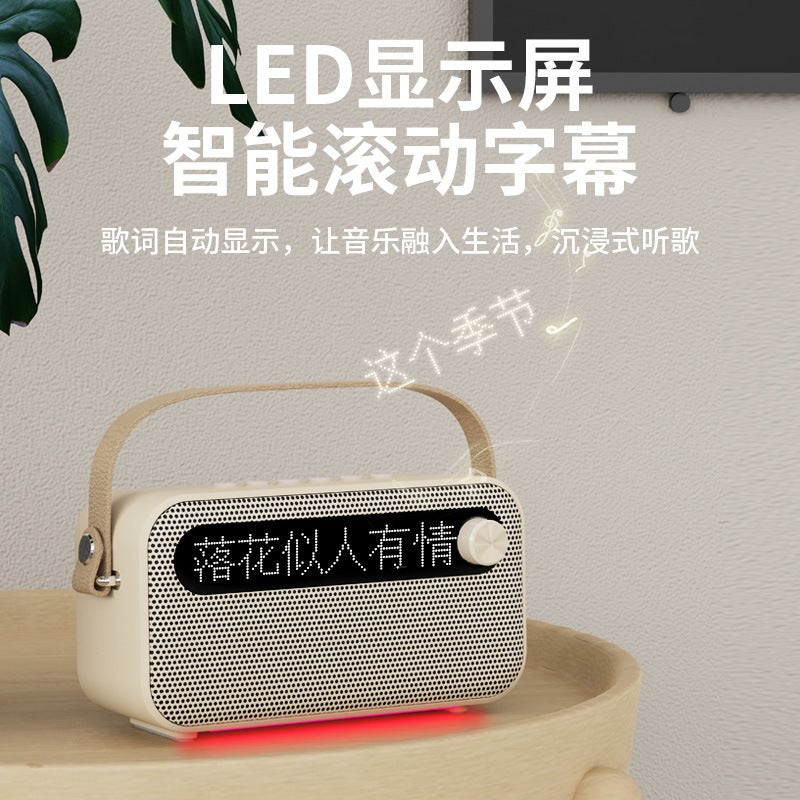 Smart Bluetooth Speaker B160 With Lyrics Display, High-Quality Singing, Card-Inserting Karaoke Audio All-In-One Machine With Microphone - Image 3